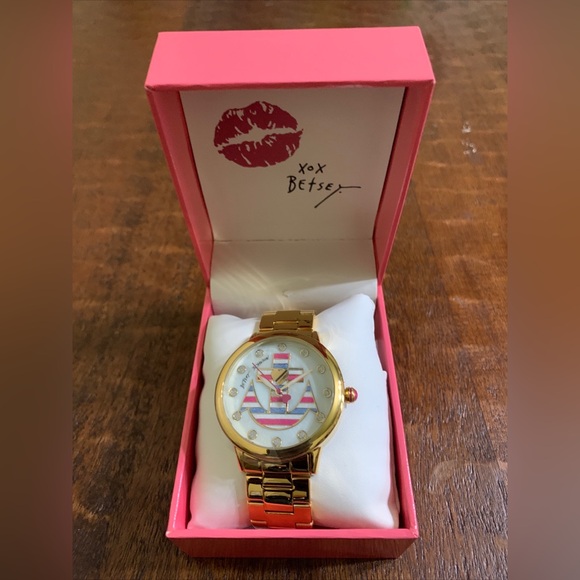 Betsey Johnson | Accessories | Nib 69 Betsey Johnson Gold With ...